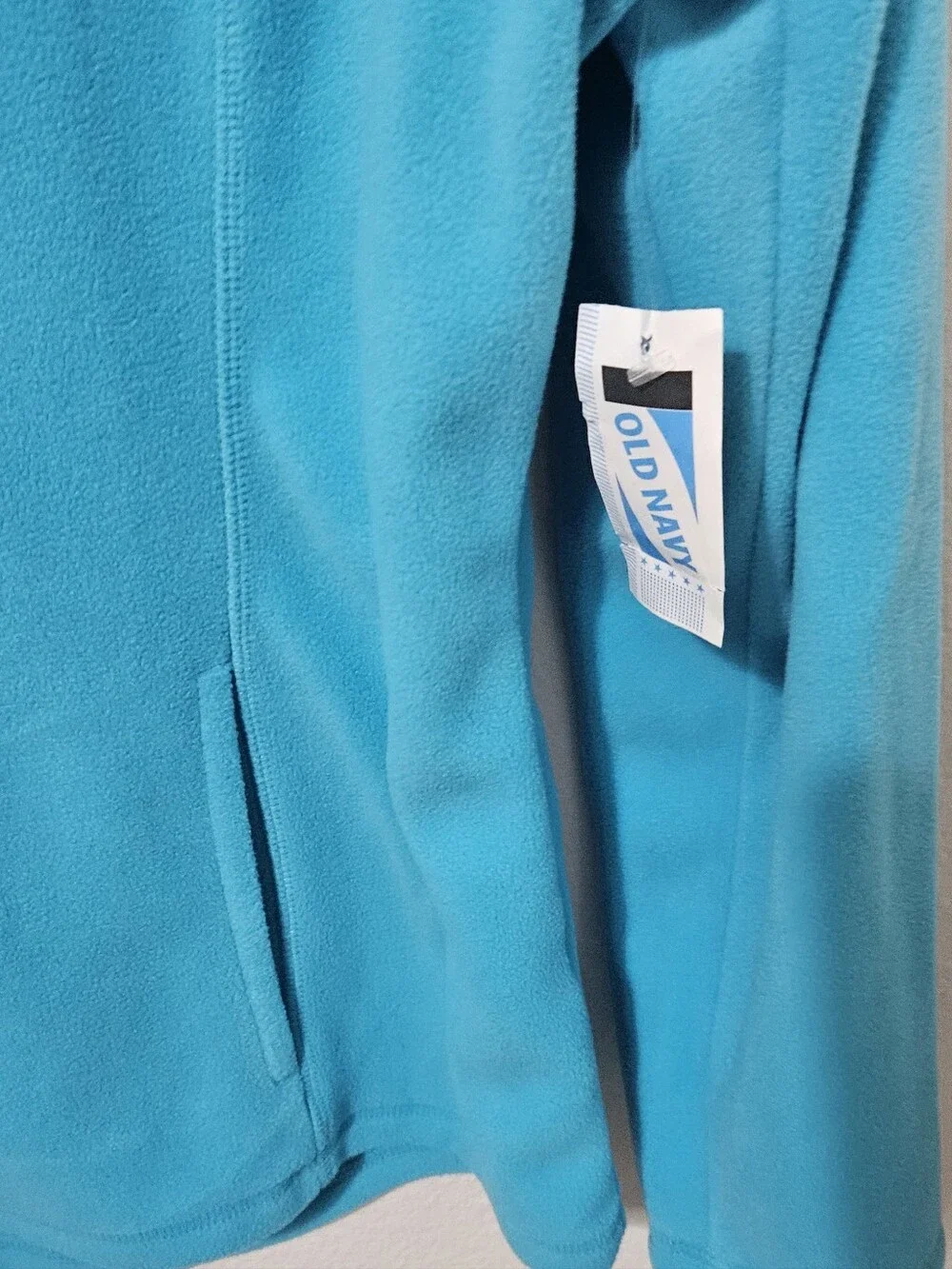 Old Navy Bright Turquoise Full-Zip Fleece Jacket
